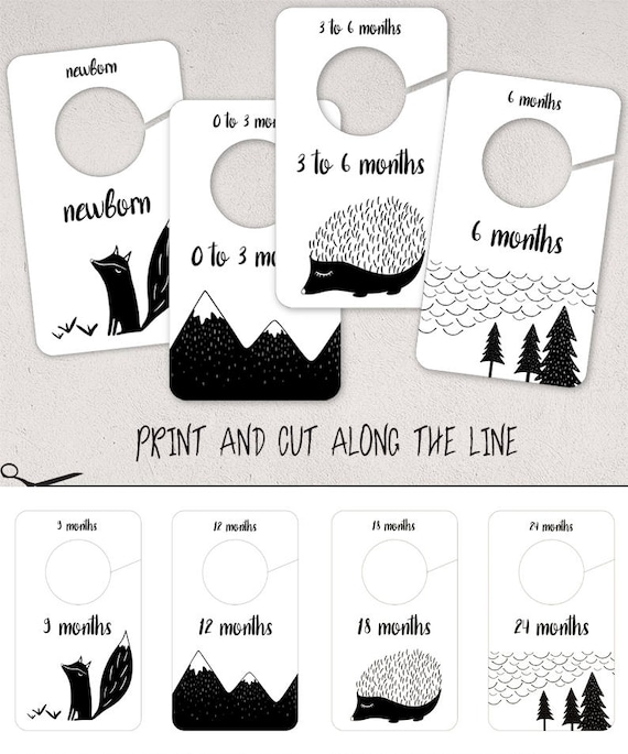 Woodland Baby Closet Dividers Nursery Closet Organizer Etsy