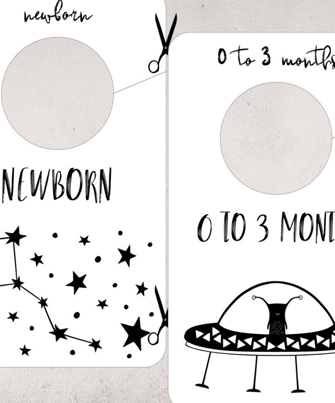 Black and White Nursery Closet Dividers Baby Closet Etsy