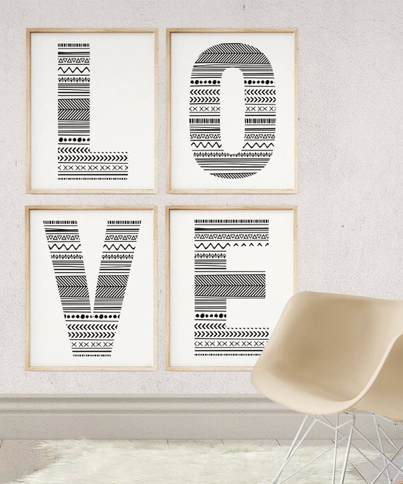 Decorative Letter C Large Letter Wall Decor Initial Print Etsy