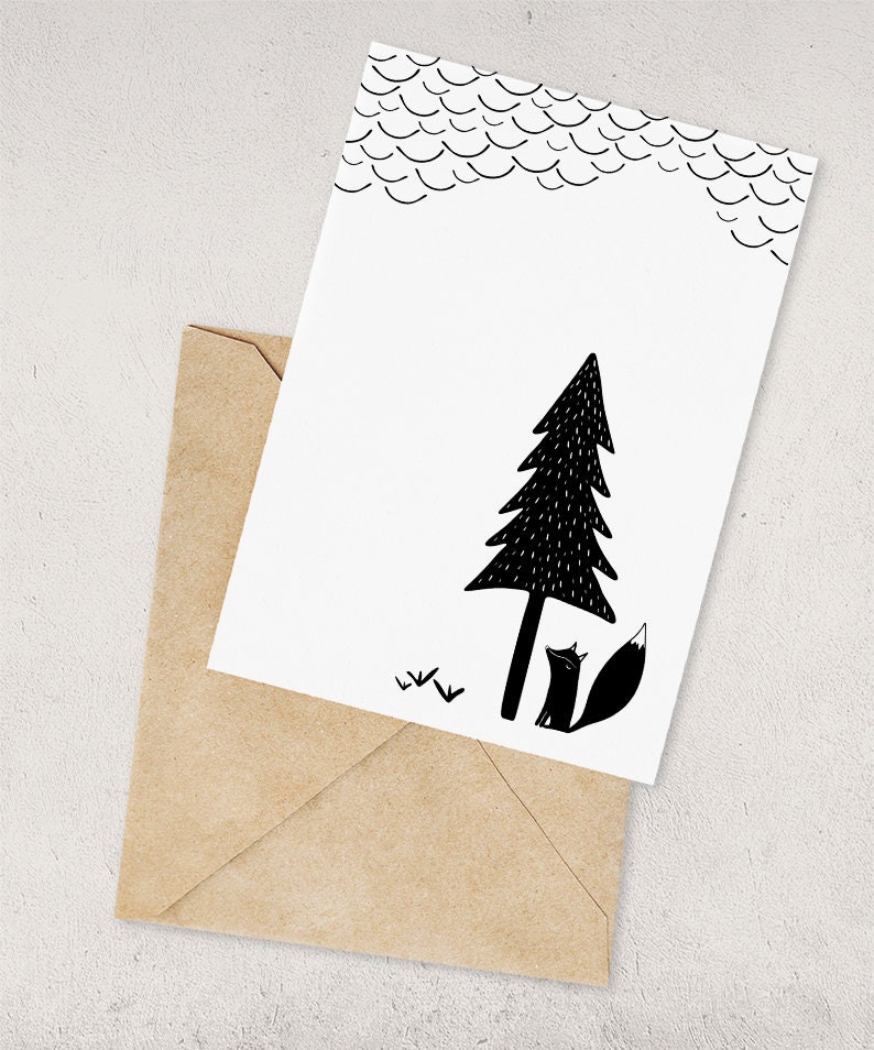 Modern Nursery Wall Art Set of 3 Woodland Animals Set Etsy