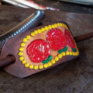 Handcrafted Leather Barrette