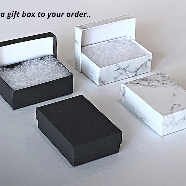 ADD A Gift Box To Order  |  Black Matte  or  White Marble  ( 3 1/4" x 2 1/4" )  | Add on  To Your Purchase ONLY  (Not Sold By Itself)