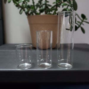 VASES Tall Clear Glass 3 Sizes 2 0z 4 Oz 6 Oz DIY Fillable Quality Vases Wedding Bridal or Baby Shower Favors Gift image 4