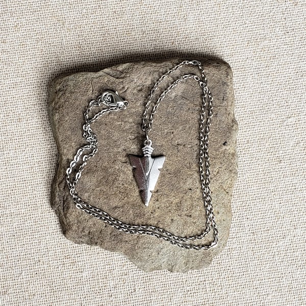 Stainless Steel ARROWHEAD Necklace | Men's - Women's Jewelry