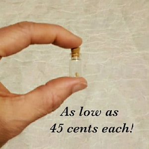 Mustard seed charms Tiny Faith Glass Bottle Bulk Mini gift School Church Wedding Baptism Inspirational Christian jewelry Easter Basket