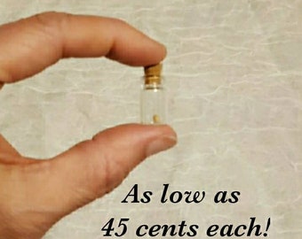 Mustard seed charms Tiny Faith Glass Bottle Bulk Mini gift School Church Wedding Baptism Inspirational Christian jewelry Easter Basket