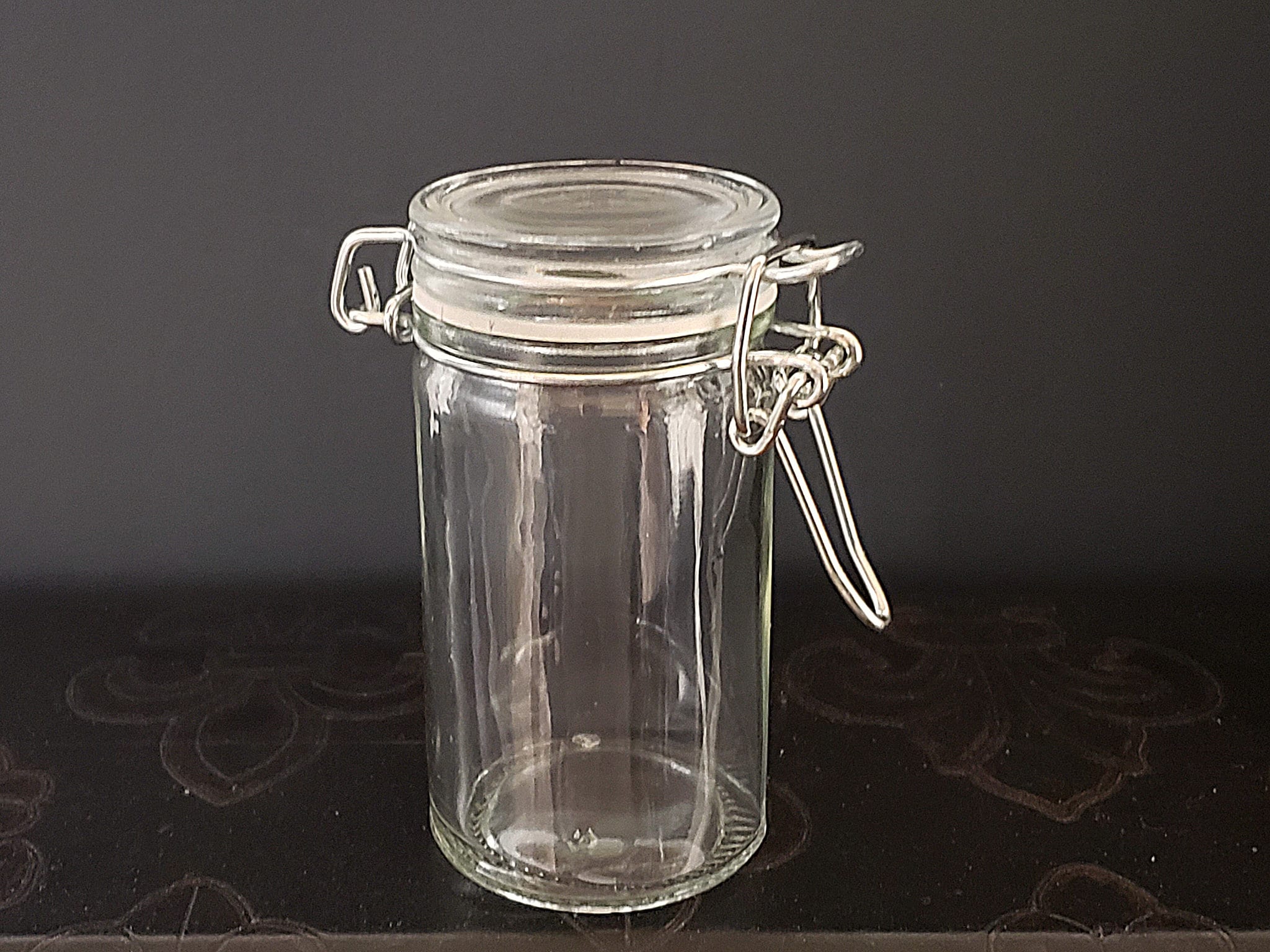 Apothecary Jar Large Glass Cookie Jar Canister Clear 7.75” Tall Vintage  Round