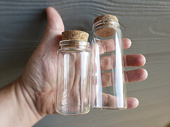 Large Glass Bottles | 50 - 80 - 100 - 150 ml | DIY Empty fillable Quality Clear Vase/Jar W/Cork