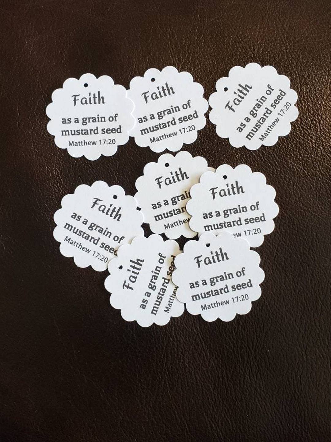 Faith as a Grain of Mustard Seed Hang Tags Etsy