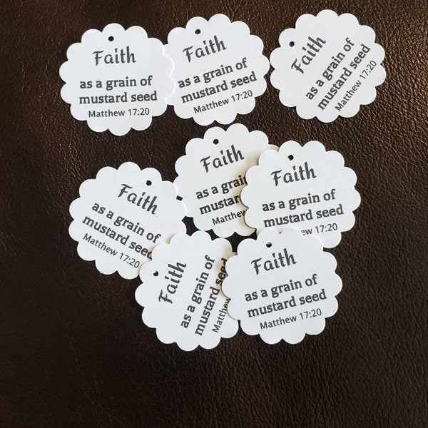 Faith as a Grain of Mustard Seed hang tags