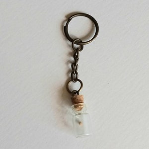 Faith Mustard Seed Mini Glass Bottle Charm Keychain Wedding Baptism Bulk Christian jewelry easter basket Get well Church School