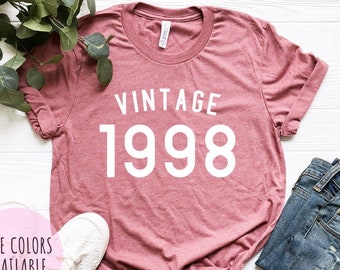 21st Birthday Gift Gold Vintage 1998 Aged Perfectly Slim Fit T-Shirt