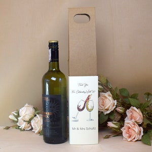 Wine Box Gift, Wedding wine boxes, Personalized wine box, Personalized gift for guests, Cardboard wine box, Party favor boxes