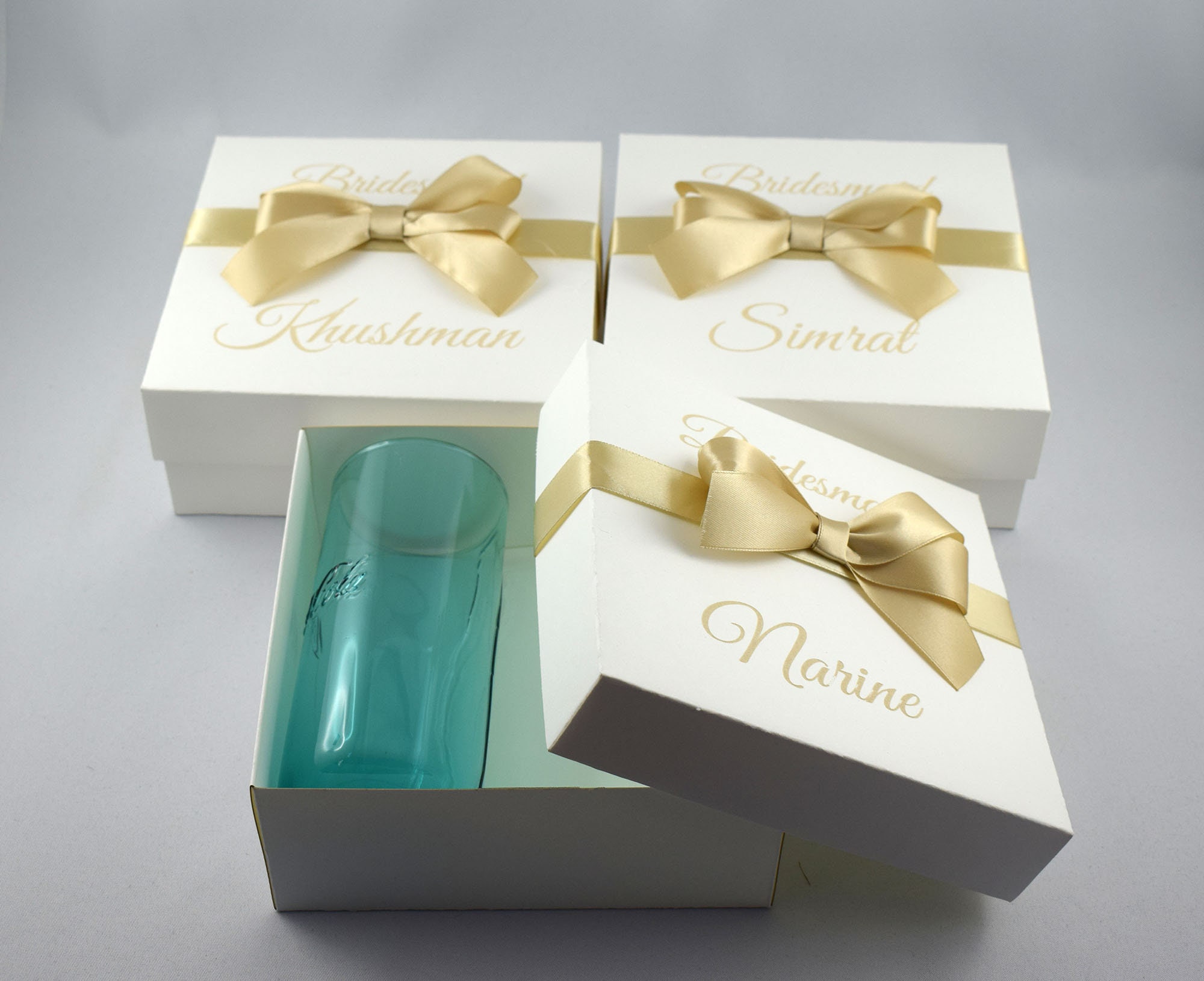 Ivory bridesmaid box Wedding favor box ivory gift boxes with Etsy