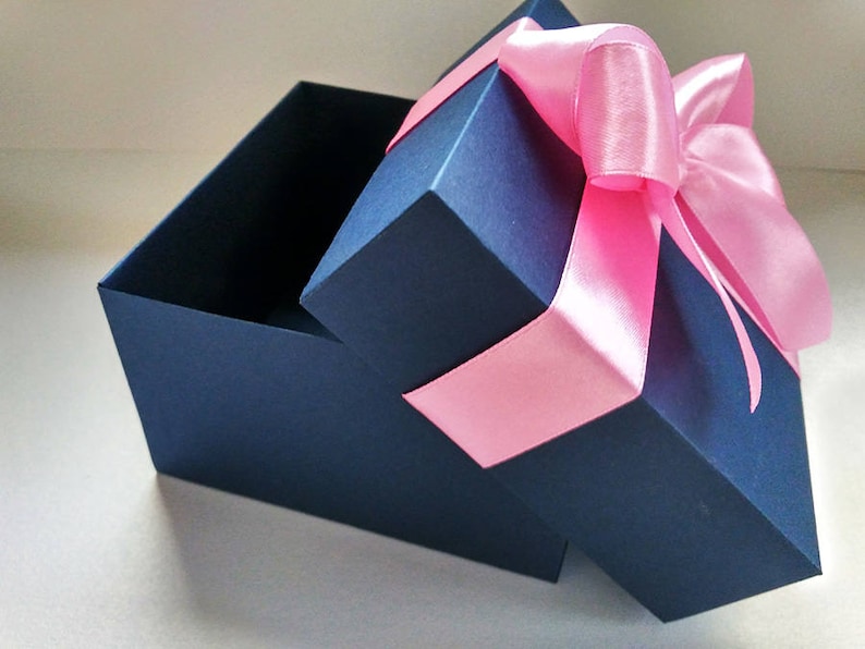 Personalized Gift Box Packaging Boxes Navy Blue Box Elegant Etsy