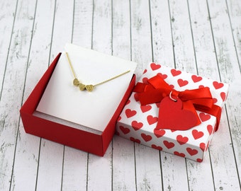 Valentines box, jewelry box, Valentines day, Red jewelry box, red favor box, gift box, gift for her, heart box, Romantic gift boxes, Red box