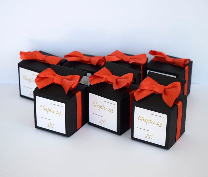 Gold Favor Boxes Black Favor Boxes Custom Party Favor Boxes Etsy