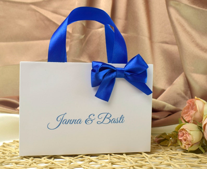 White Gift Bags With Ribbon White Bridesmaid Gift Bags Etsy