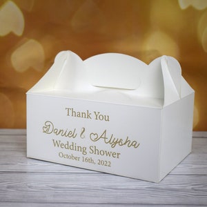 Wedding cake boxes for guests White boxes, Cake Box, Wedding Favor Box, Wedding Cake Box, Wedding Favors, Gold Wedding, custom cake boxes