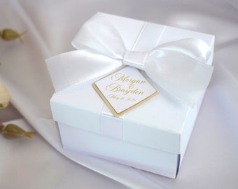 White favor boxes, Ivory wedding favor boxes, Custom favor boxes, candy box, Party favor box, Wedding favor boxes, personalized gifts
