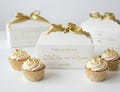 Elegant cake boxes personalized with engraving