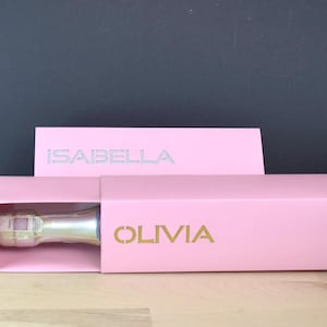 Mini-champagnedoos, dozen bruiloft wijn, dozen bruiloft bedankjes, doos gepersonaliseerde cadeaus, dozen feestbedankjes, doos roze wijn, aangepaste geschenkdoos
