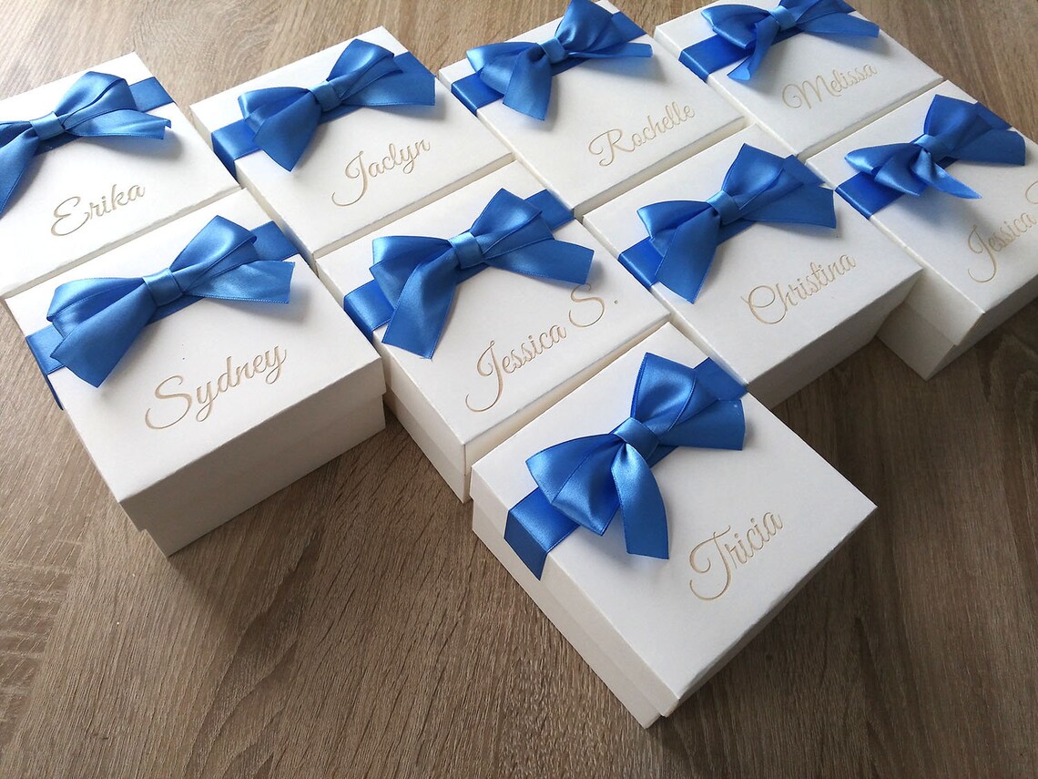 Ivory bridesmaid box Wedding favor box ivory gift boxes with Etsy