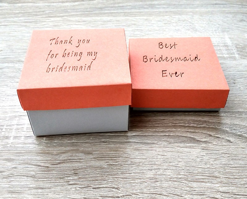 10 Personalized boxes Gift boxes wedding favor box Silver Etsy