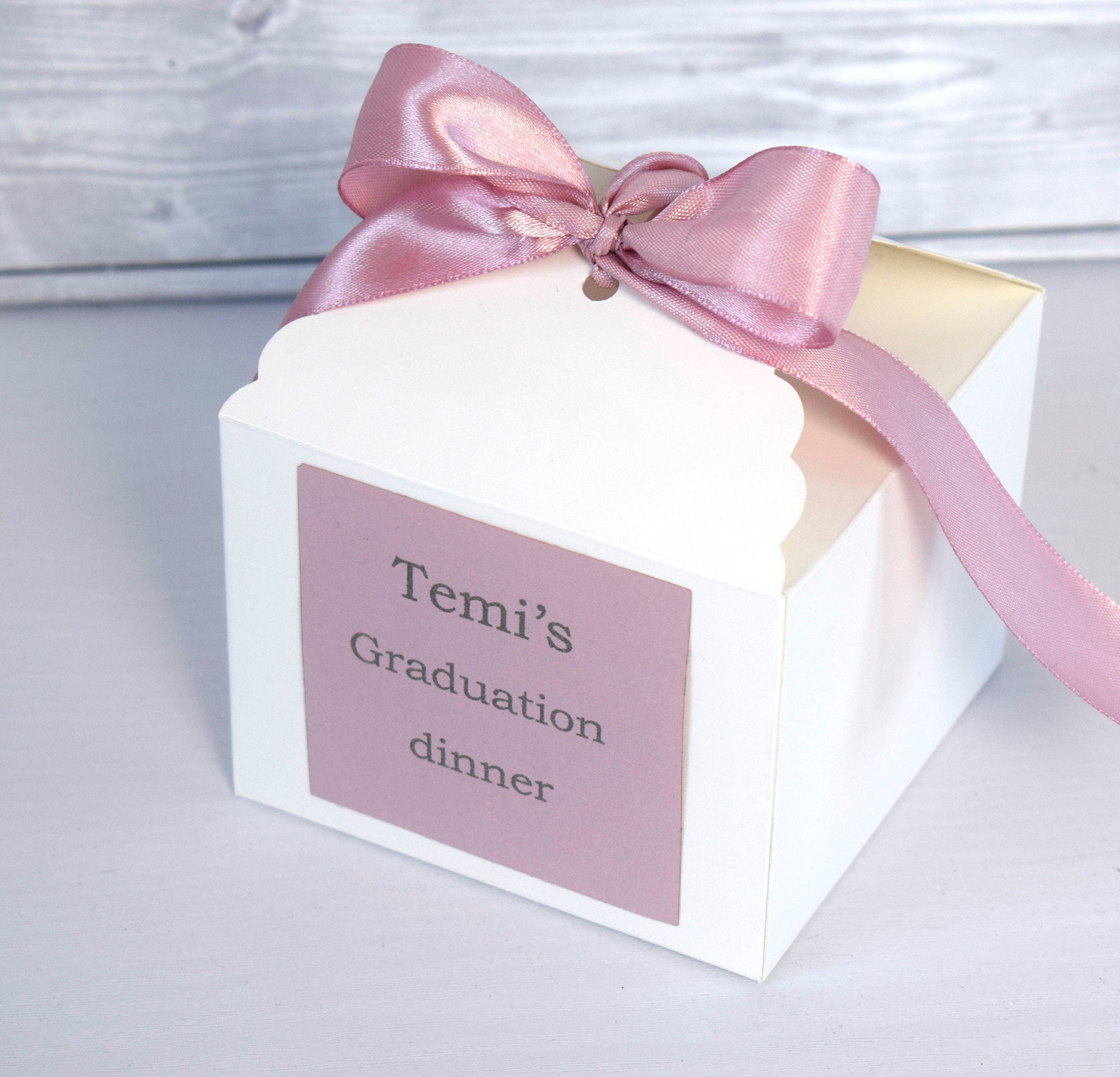 Cupcake box Muffin Cake Boxes White Favour Box White Thank Etsy