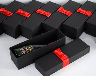 Wine boxes, Gray and Red Gift boxes, Personalized Gift Boxes, Personalized Christmas, Gift Box,Paper boxes, Black Boxes, Party favor