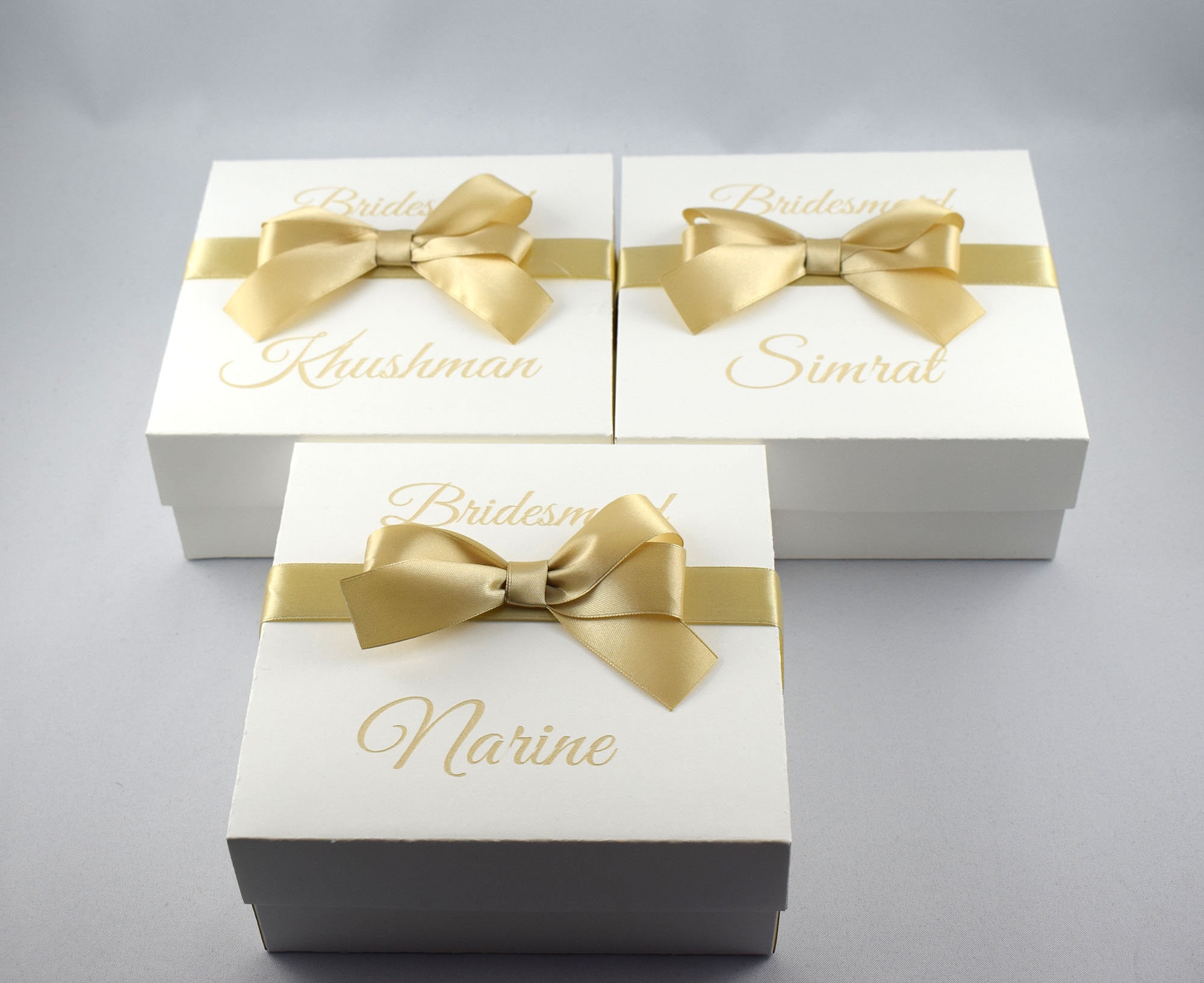 Ivory bridesmaid box Wedding favor box ivory gift boxes with Etsy