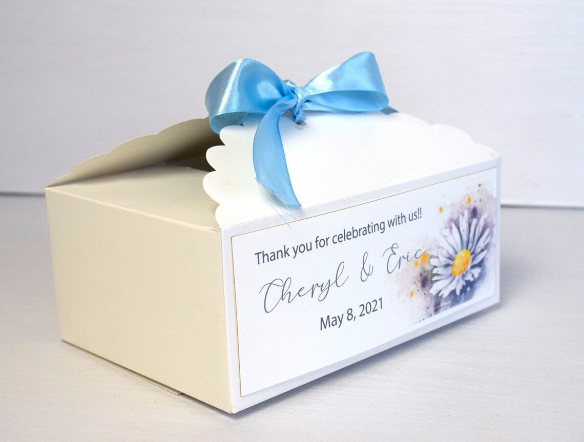 Wedding Cake Box Cake box Elegant Favor Boxes Thank You Etsy