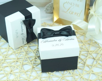 Favor Boxes, Black and White boxes, Wedding gifts for guests, Candy Boxes, wedding thank you boxes, Wedding Favor Boxes, Custom boxes