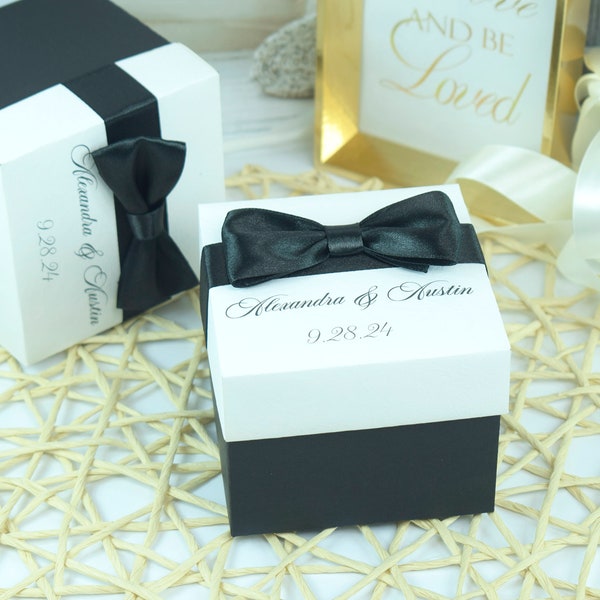 Favor Boxes, Black and White boxes, Wedding gifts for guests, Candy Boxes, wedding thank you boxes, Wedding Favor Boxes, Custom boxes