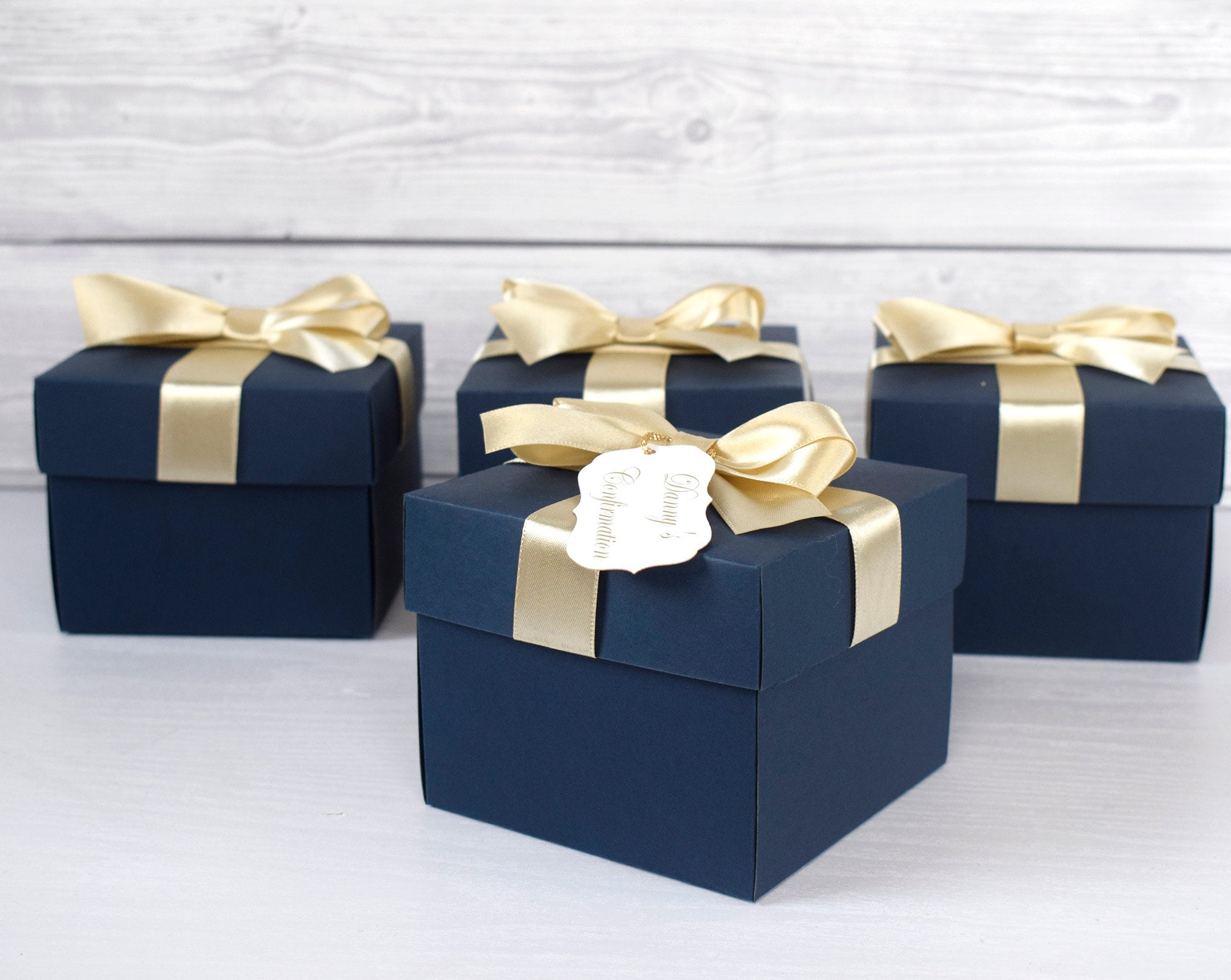 Personalized Gift Box Packaging Boxes Navy Blue Box Elegant Etsy Hong