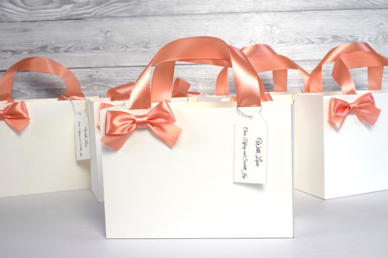 Ivory Wedding Bags Paper Bags Wedding Favor Bags White Etsy