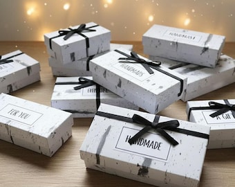 Boîte décorative oblongue pour cadeaux, boîtes de différentes tailles