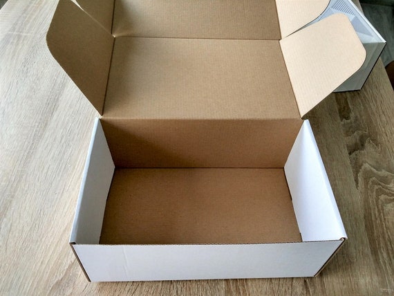 Cajas de regalo con tapas, paquete de 10 cajas de cartón reciclables para  regalos, invitaciones, organización, cajas de papel kraft resistentes,  cajas