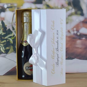 Caja de vino, Caja de regalo personalizada, Caja de regalo blanca, Caja de regalo con lazo, Embalaje de lujo, Embalaje de regalo de vino, Caja de vino personalizada, Regalo elegante