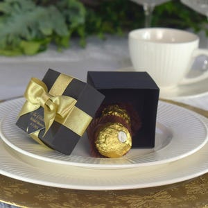 Wedding favor boxes, thank you gift box, personalized gift box, black and gold favor boxes, party favor boxes, luxury gift boxes, gift boxes
