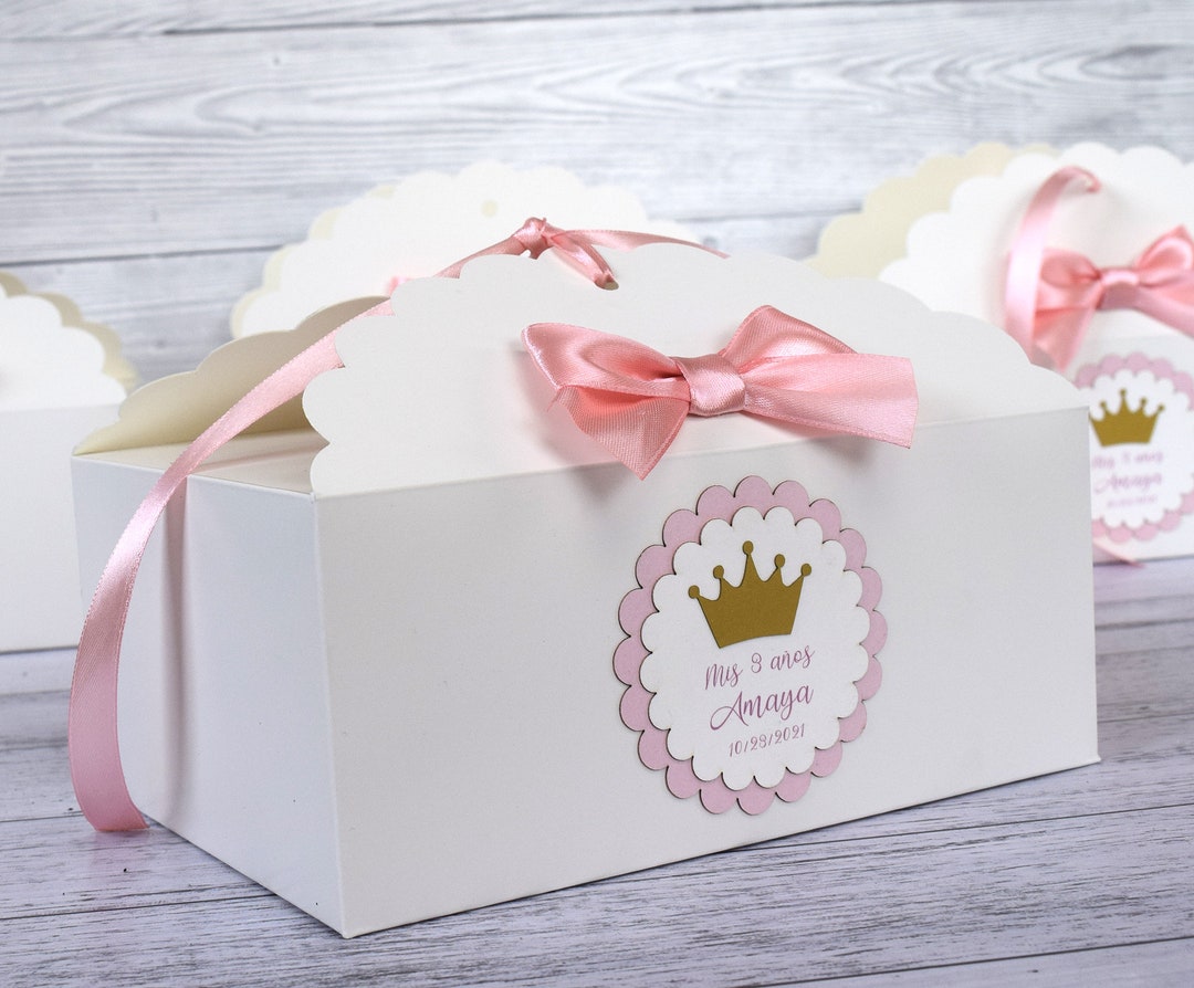 Princess Crown Favor Boxes Bakery Box Favor Box Mint Etsy