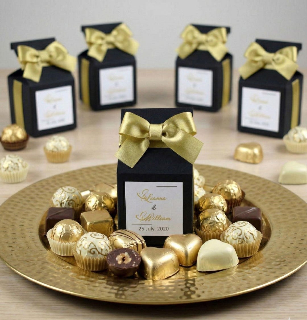 Mivanta Scatola Regalo Nero E Oro – Confezione Elegante Per Compleanni, Matrimoni E Sorprese