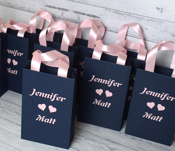 Designer Gift Bags with Handles - Assorted Sizes and Colors - Cute Luxury Gift Bags - Wedding Welcome Bags, Bridal or Bridesmaid Gift, Birthday Gift