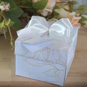 Boîtes de dragées blanches, boîtes de dragées de mariage, boîtes de dragées personnalisées, boîte de bonbons, boîte de dragées, boîtes de dragées de mariage, cadeaux personnalisés