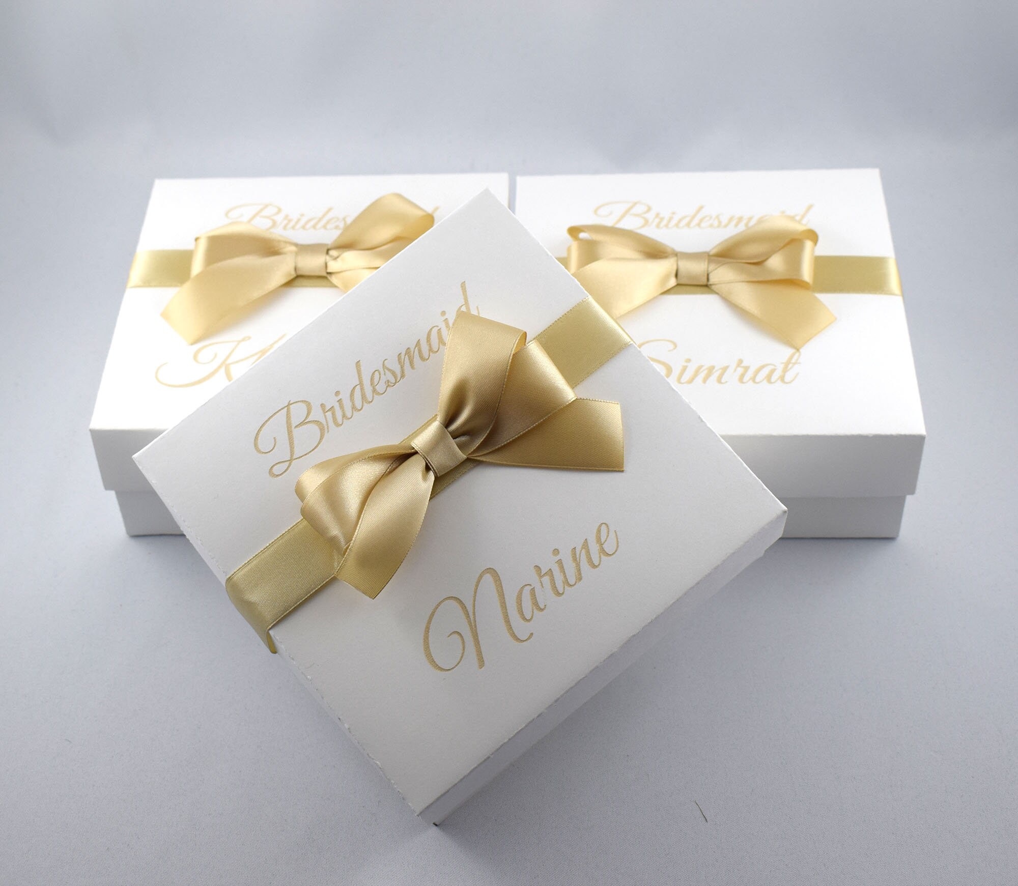 Ivory bridesmaid box Wedding favor box ivory gift boxes with Etsy