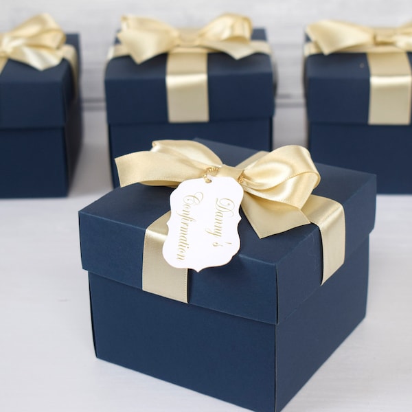 Personalized gift box, packaging boxes, navy blue box, elegant boxes, jewelry gift boxes, best friend gift box, birthday box, gift box