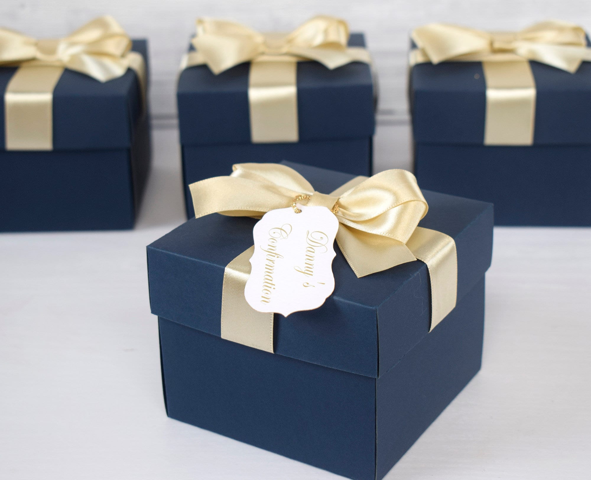 Favor box gift box packaging box navy blue box elegant Etsy