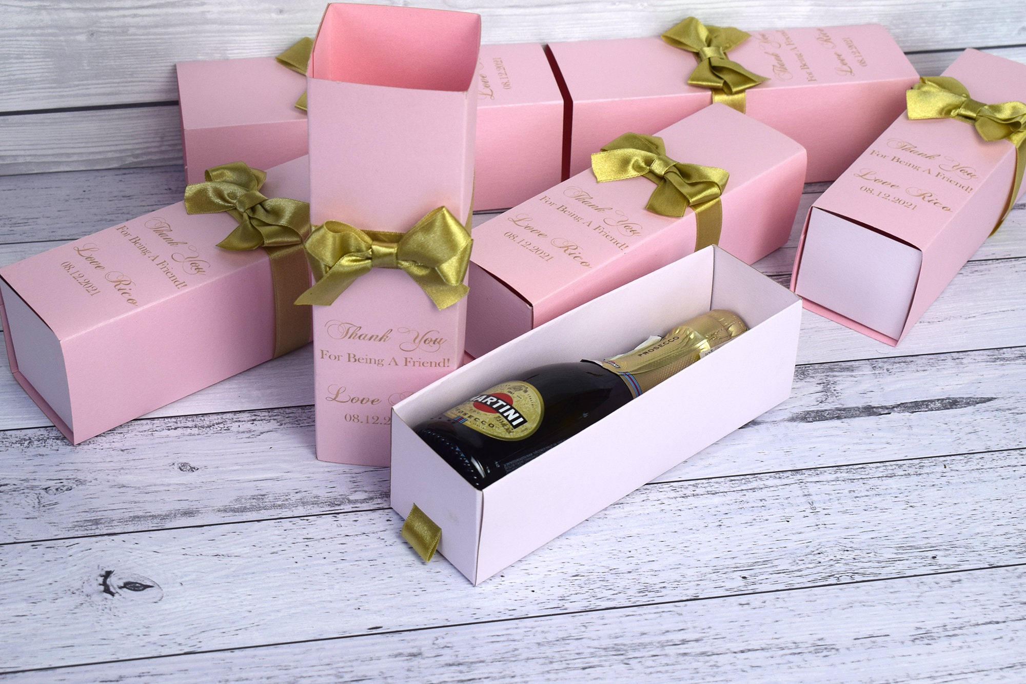 Mini Champagne Box Wedding Wine Boxes Wedding Favor Boxes Etsy