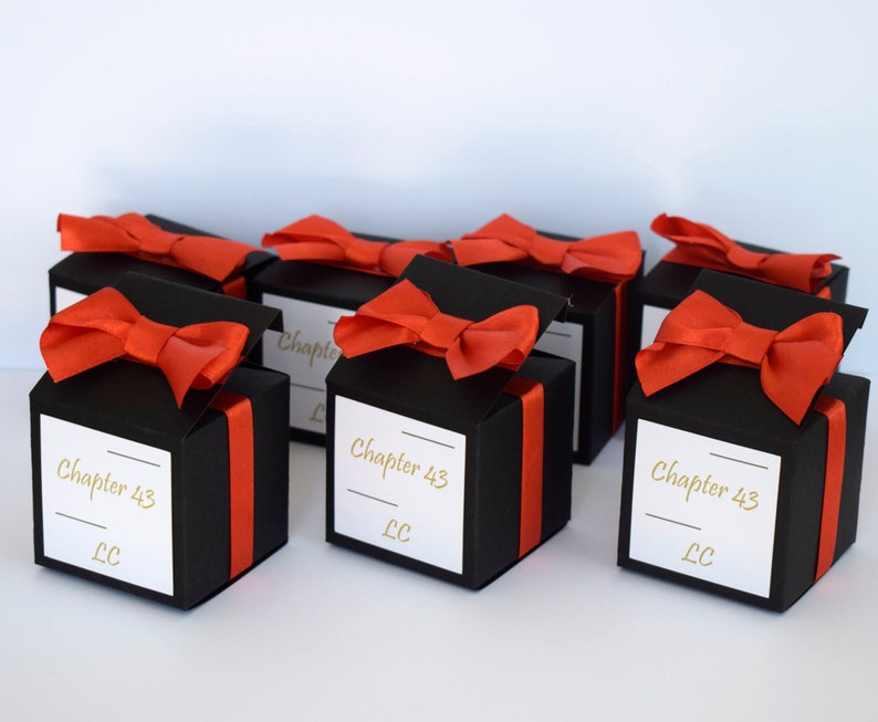 Gold Favor Boxes Black Favor Boxes Custom Party Favor Boxes Etsy