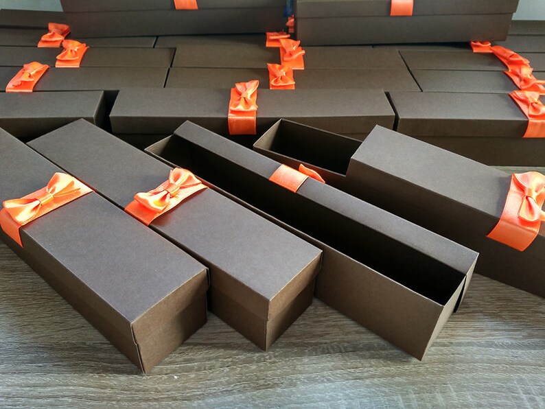 Set of 10 Brown Boxes Elegant Box Cardboard Boxes With Lid Etsy UK